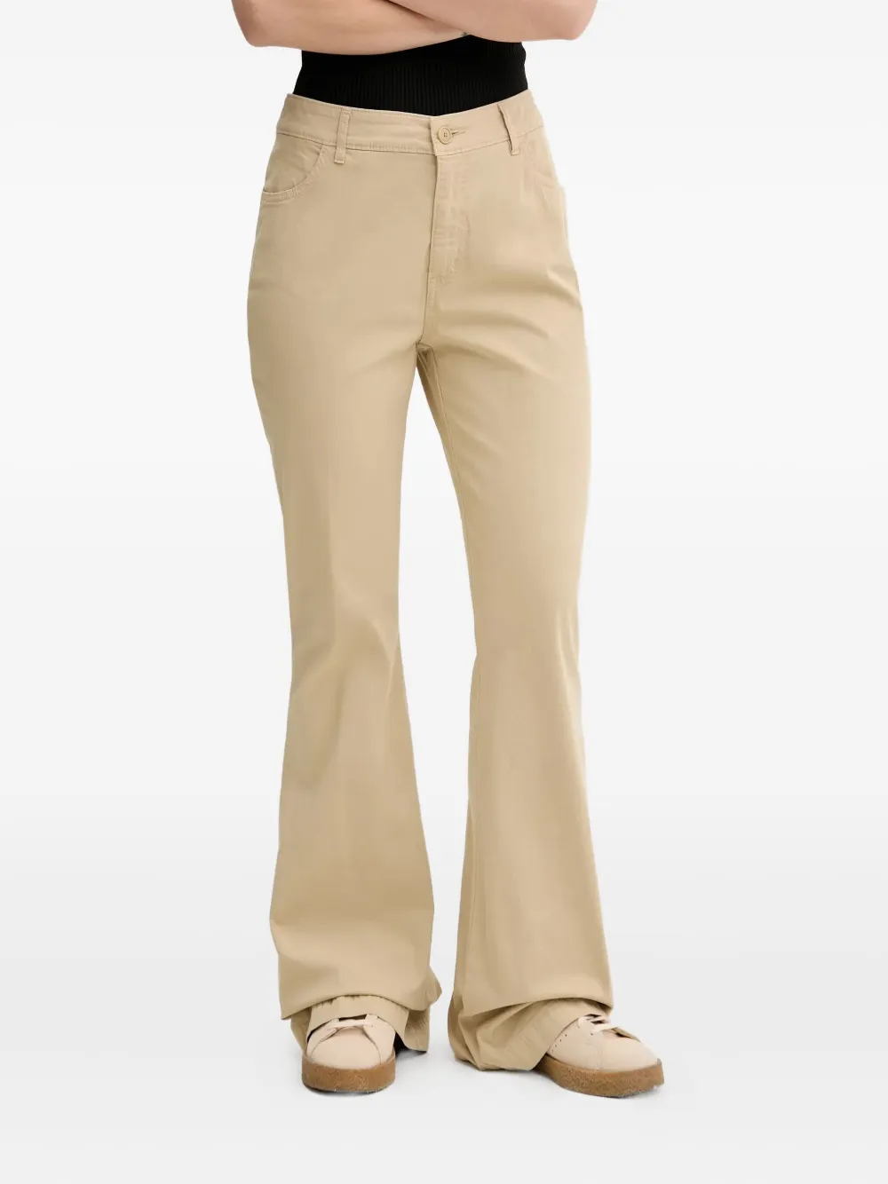 Hugo Boss Flared Jeans In Neutral