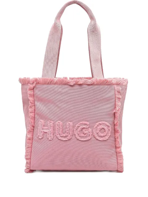 HUGO bolso shopper con logo bordado