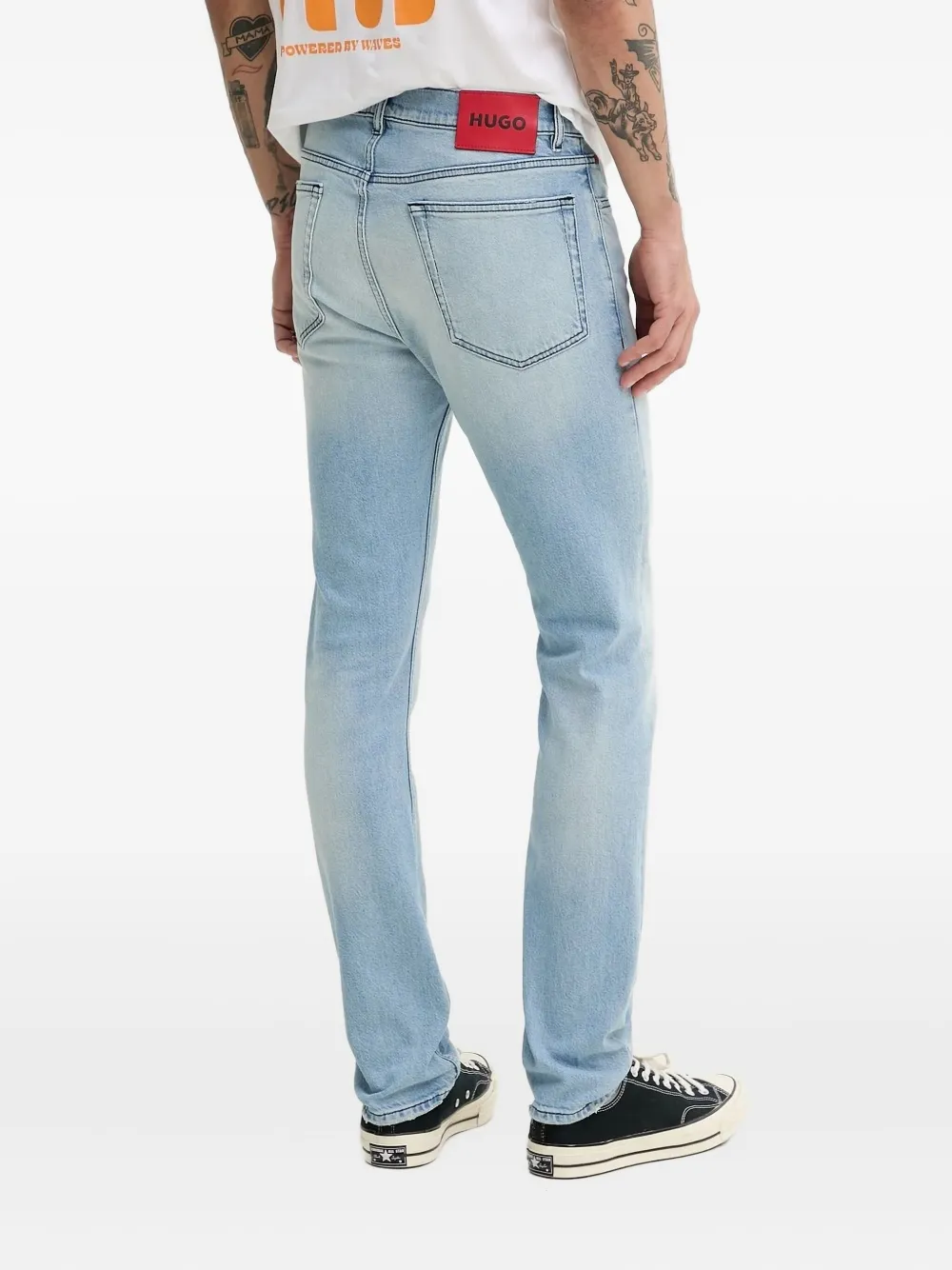 Hugo Boss Light-wash Jeans In Blue