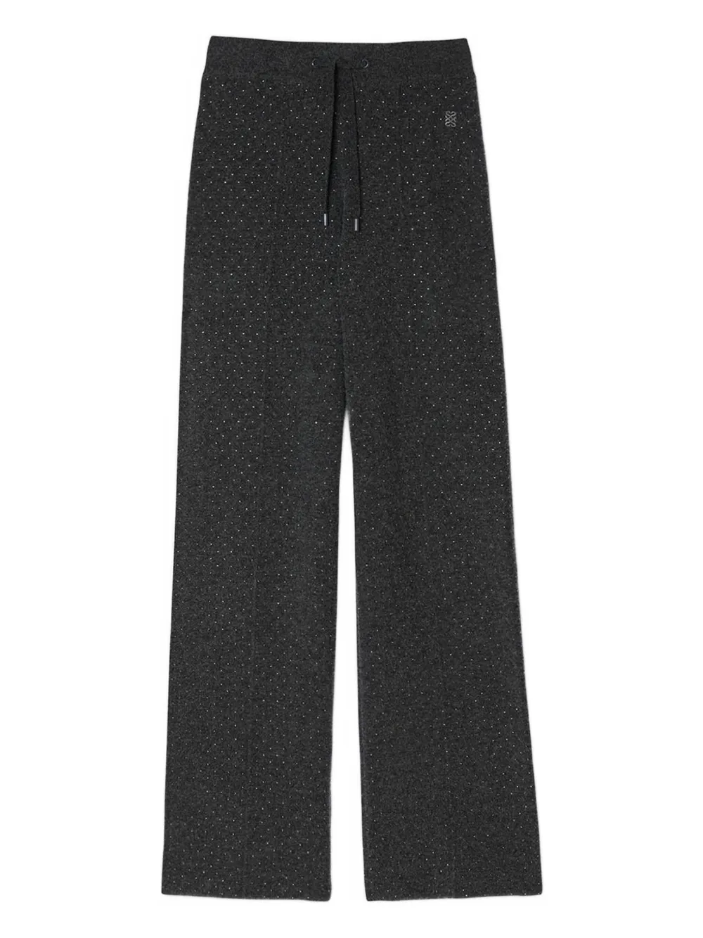 SANDRO rhinestone pintuck trousers - Grigio