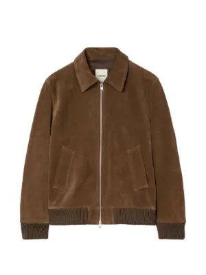 LEMAIRE shearling-trim Jacket | Brown | FARFETCH