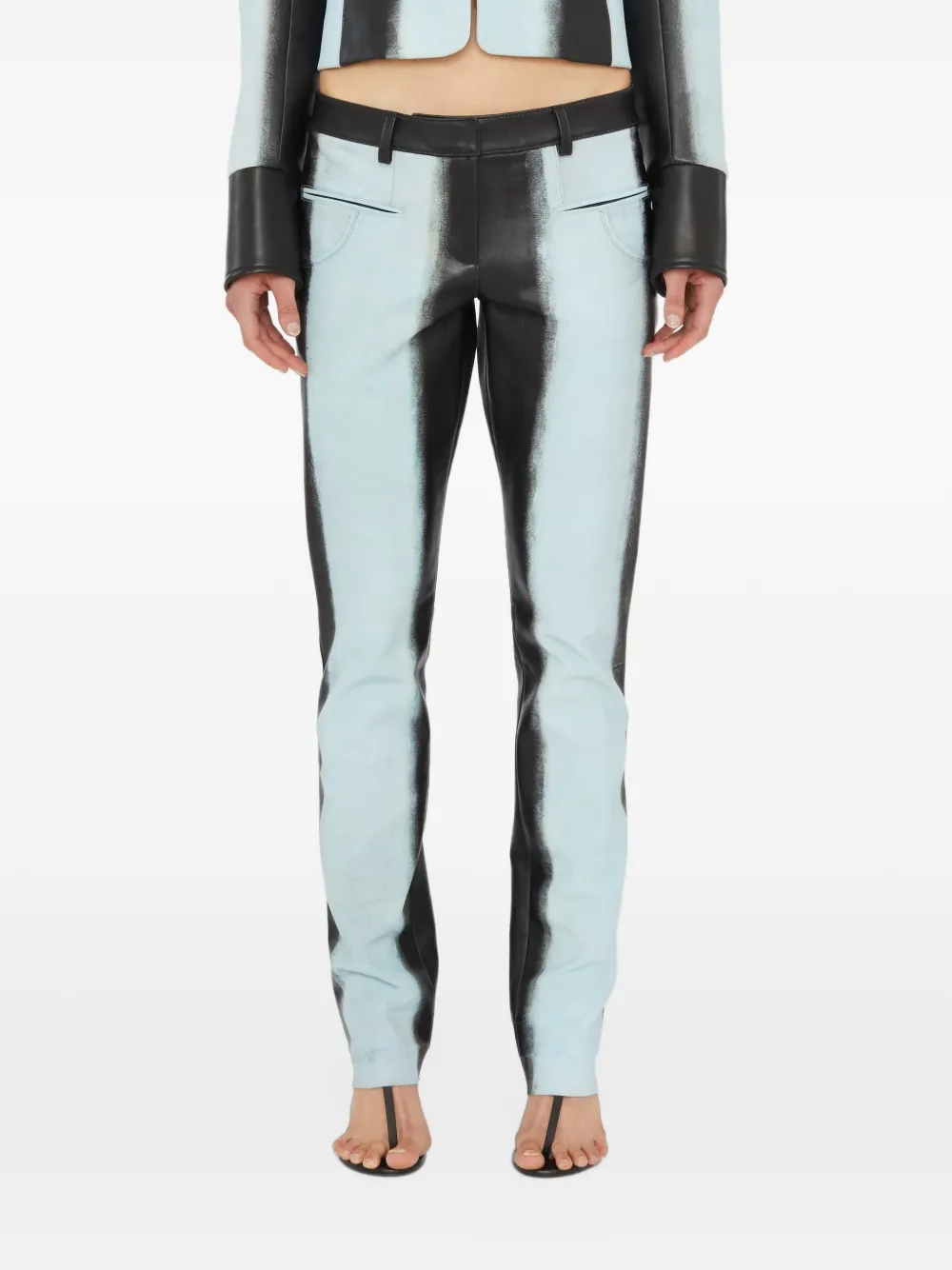 Christopher Esber scuffed leather trousers - Noir