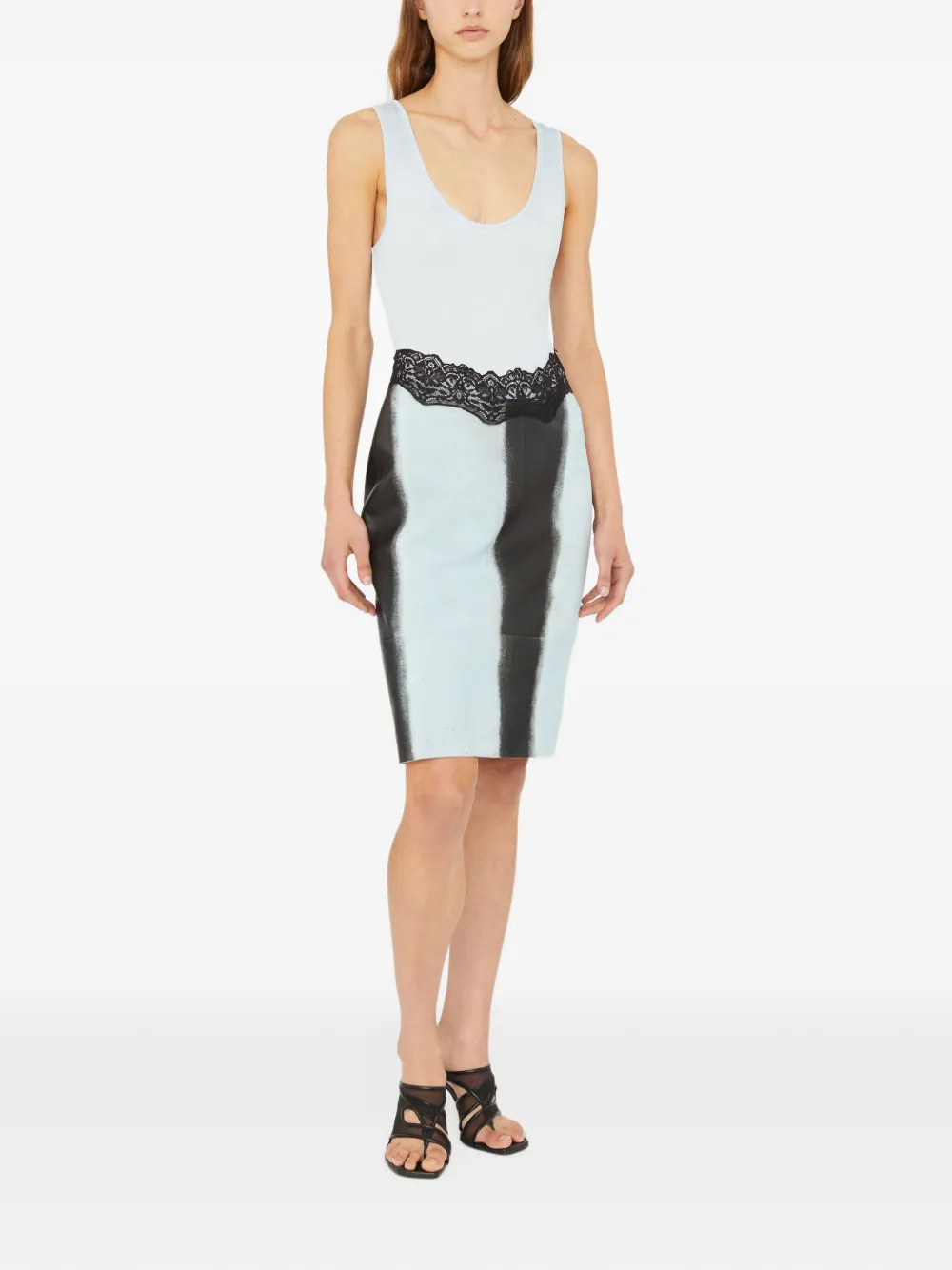 Christopher Esber Mini-jurk met kant Blauw
