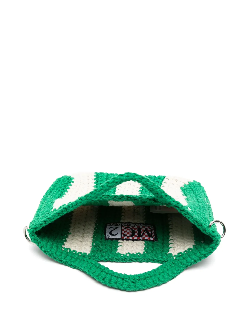 MC2 Saint Barth Kids Gehaakte shopper Groen
