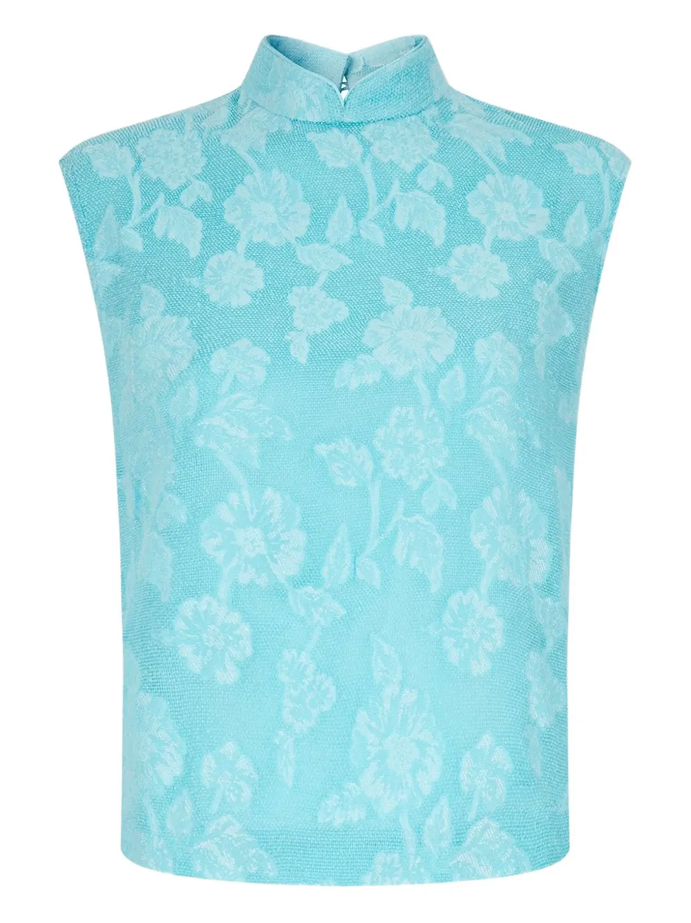 Shanghai Tang floral-jacquard top | Blue | Image 1