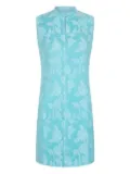 Shanghai Tang jacquard mini dress - Blue