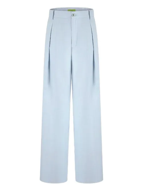Pantalon en lin à coupe droite - Shanghai Tang - Modalova
