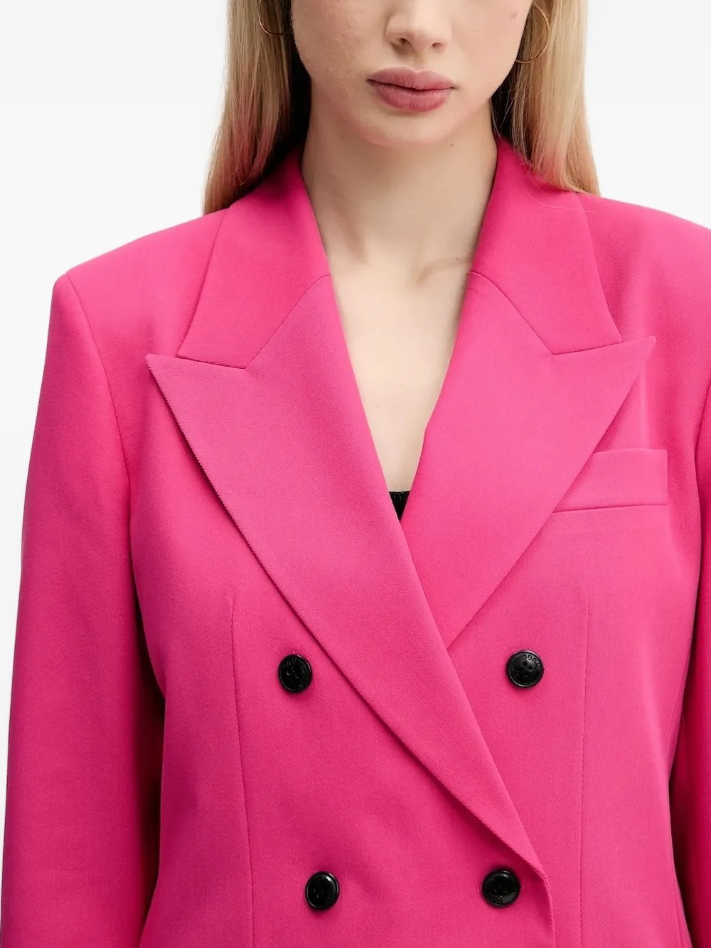 HUGO Blazer met dubbele rij knopen Roze