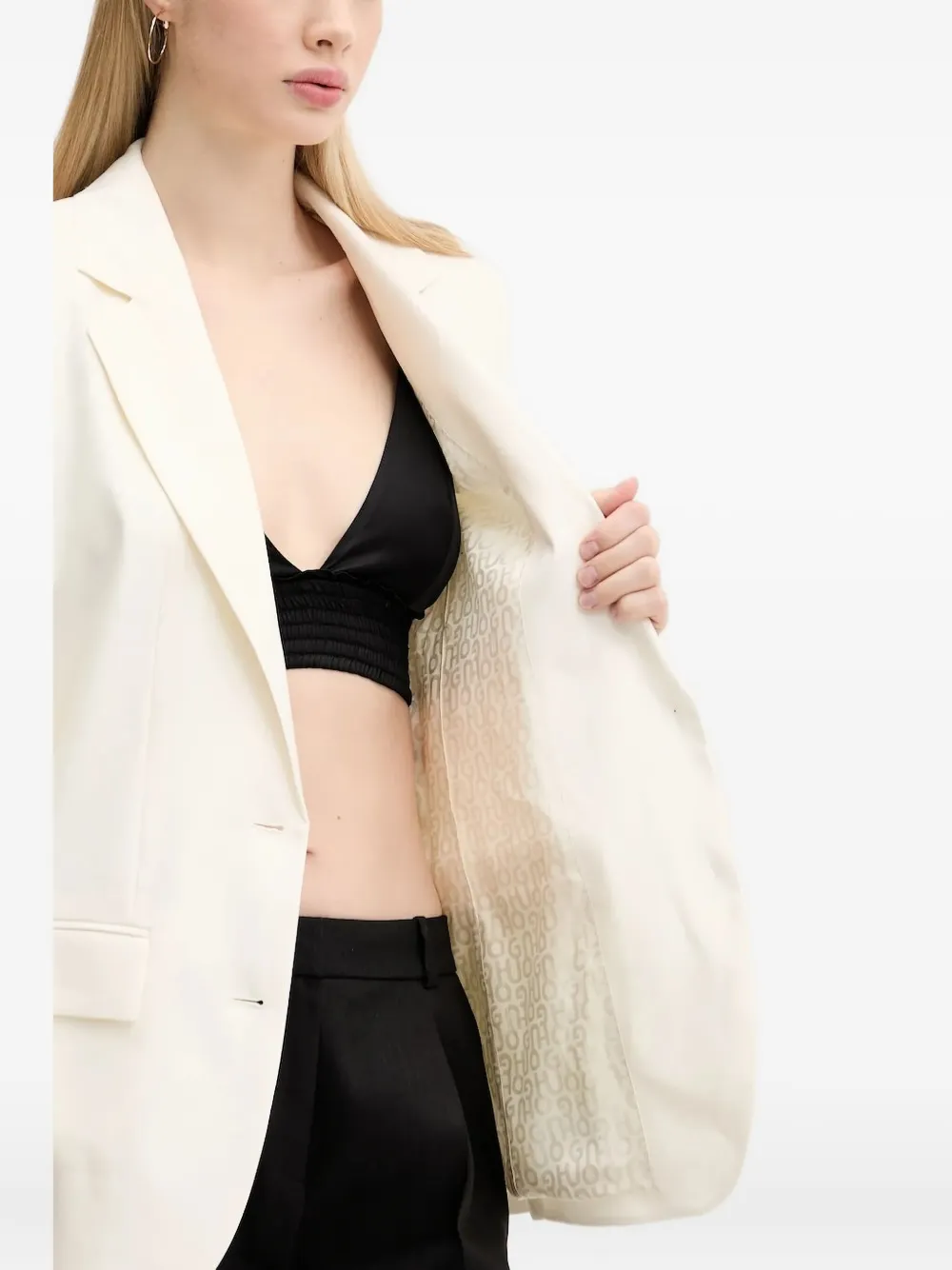 HUGO Blazer met enkele rij knopen Wit