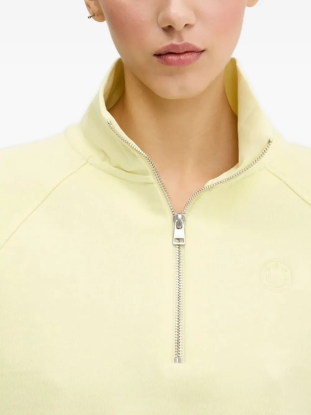 HUGO Sweater met rits Geel