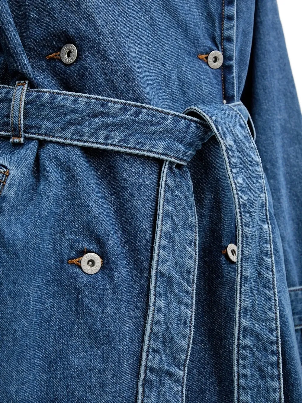 HUGO Trenchcoat met ceintuur Blauw