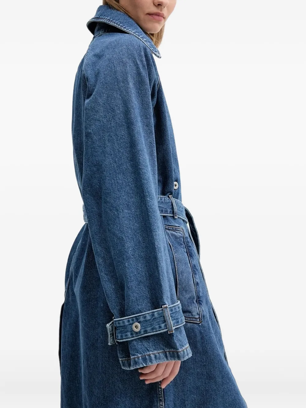 HUGO Trenchcoat met ceintuur Blauw