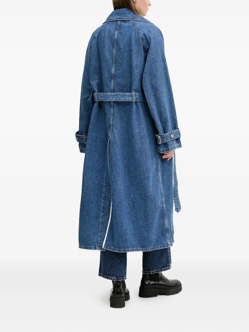 HUGO Trenchcoat met ceintuur Blauw