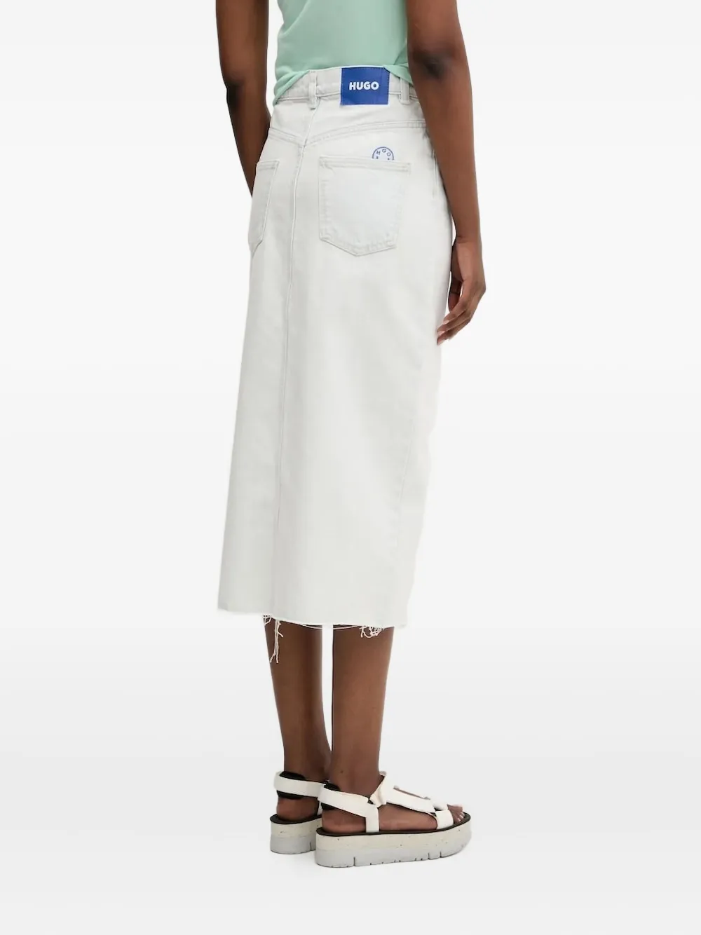 HUGO front-slit denim skirt | High-Waisted Skirts | Image 2
