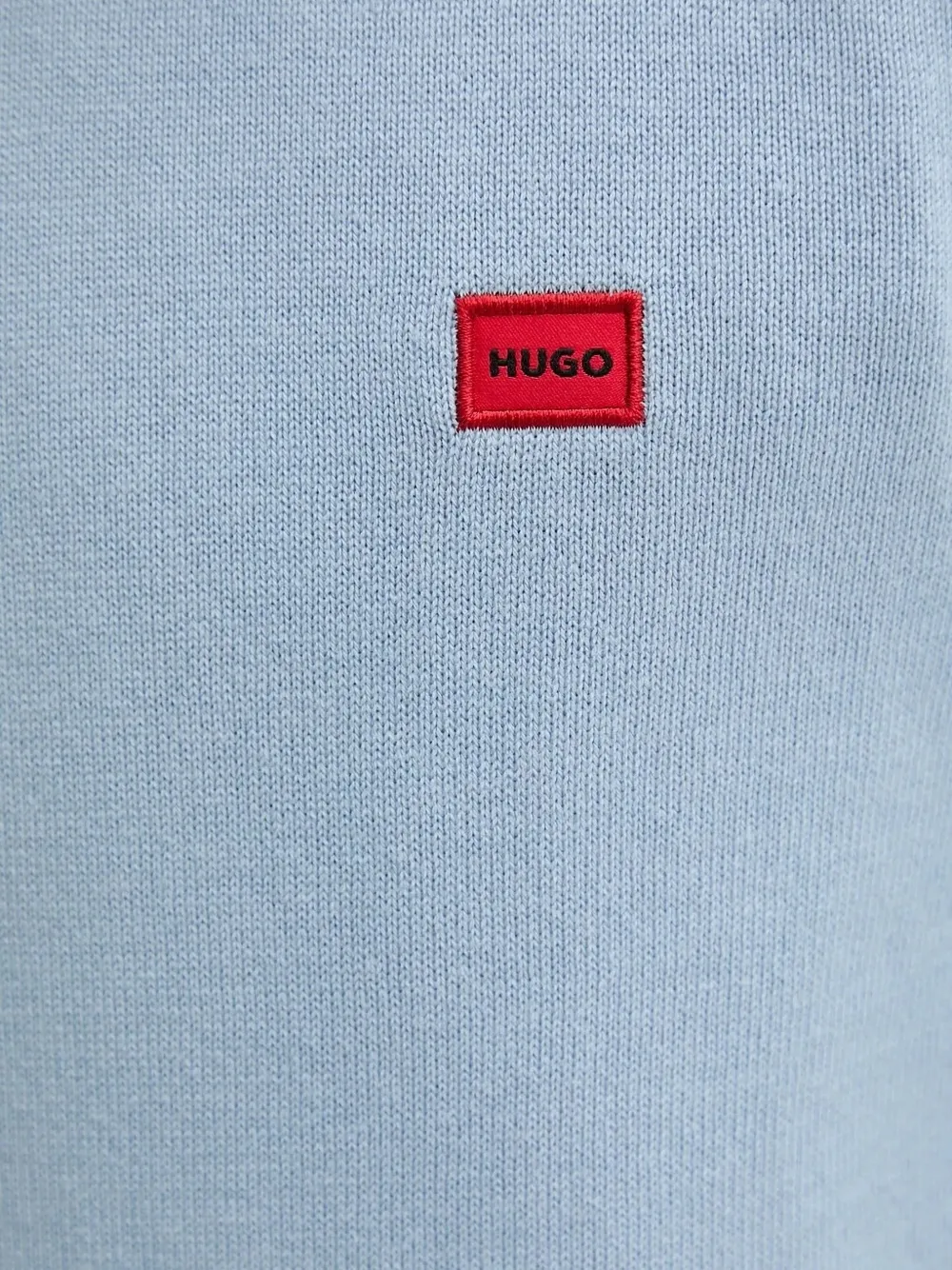 HUGO Trui met ronde hals en logodetail Blauw