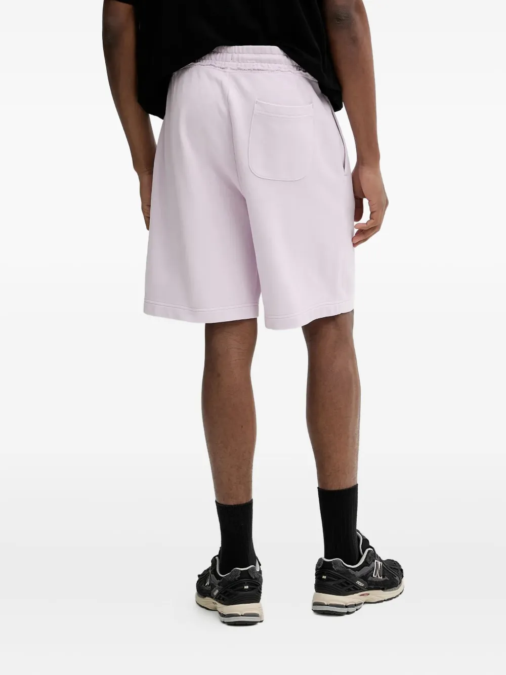 HUGO logo-embroidered cotton shorts | Track & Running Shorts | Image 2