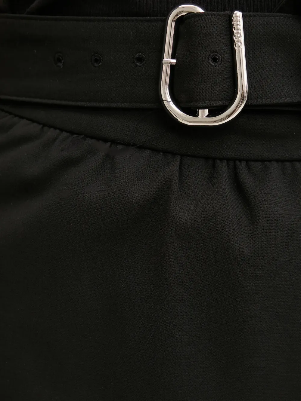 Hugo Boss Belted Wrap-front Mini Skirt In Black