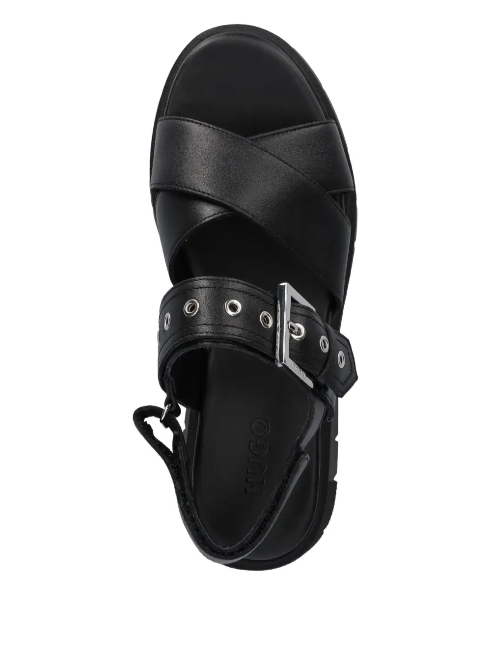 Hugo Boss Buckle-strap Sandals In Black