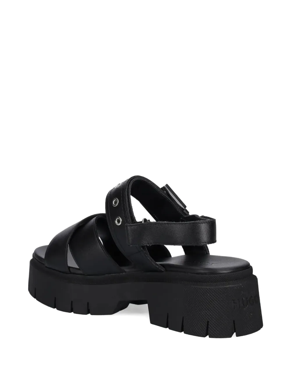Hugo Boss Buckle-strap Sandals In Black