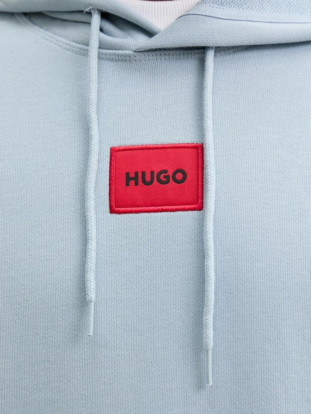 HUGO Hoodie met logopatch Blauw