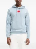 HUGO logo-patch hoodie - Blue