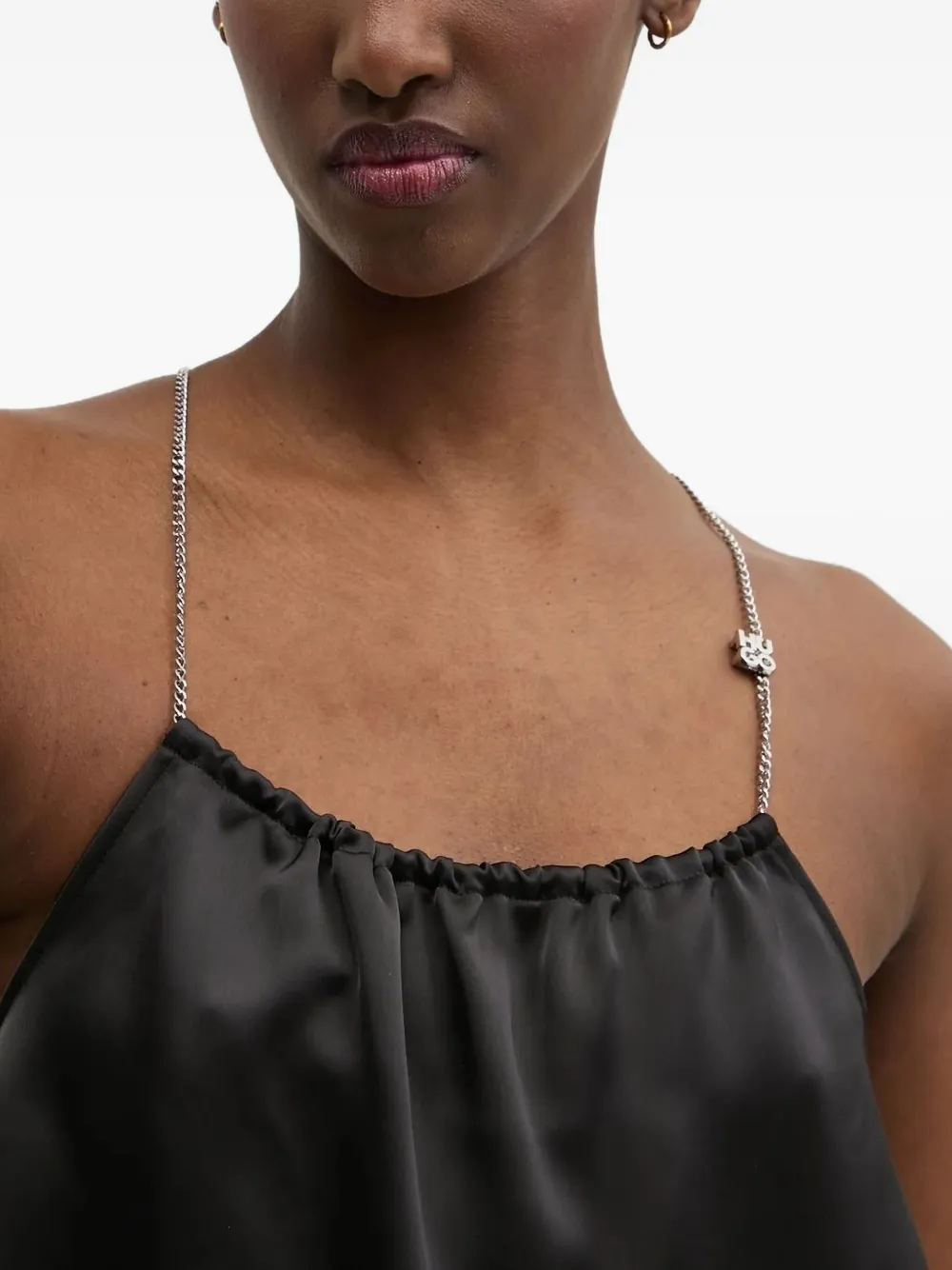 Hugo Boss Chain-strap Top In Blue