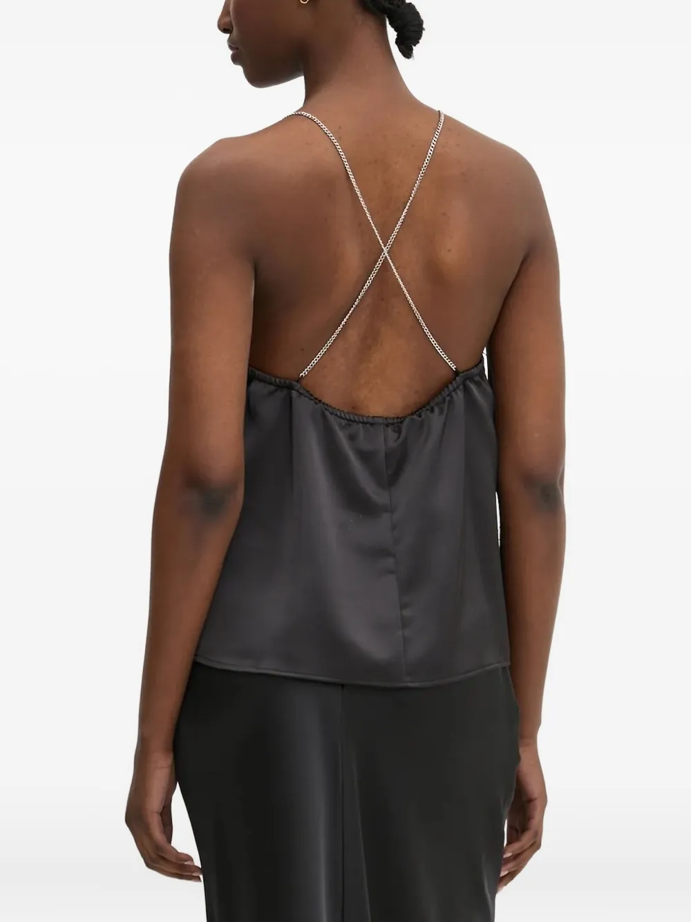 Hugo Boss Chain-strap Top In Blue