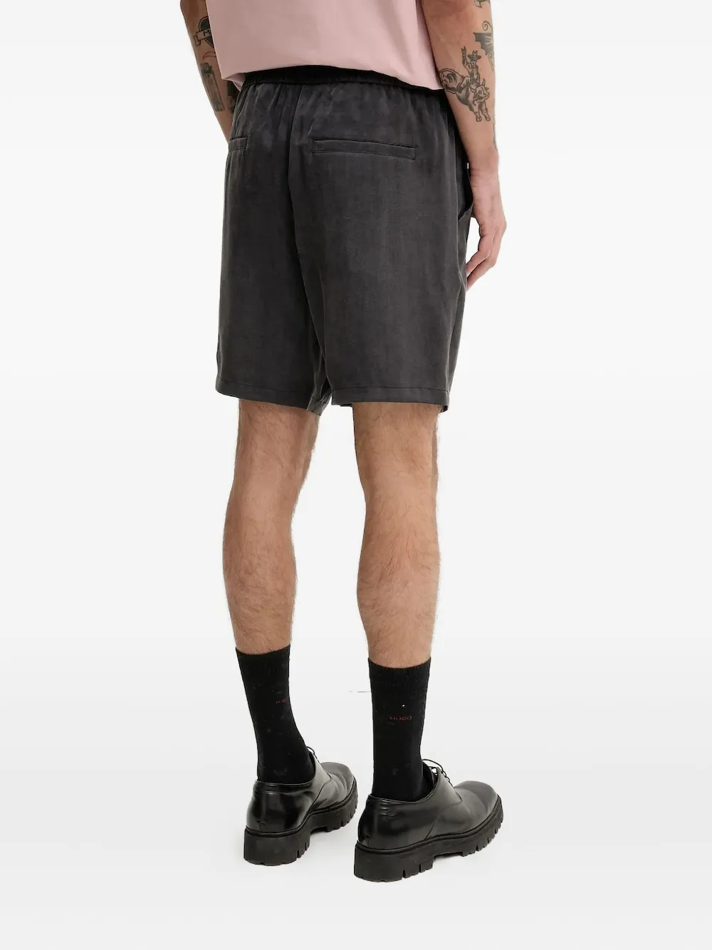 HUGO drawstring-waist bermuda shorts - Zwart