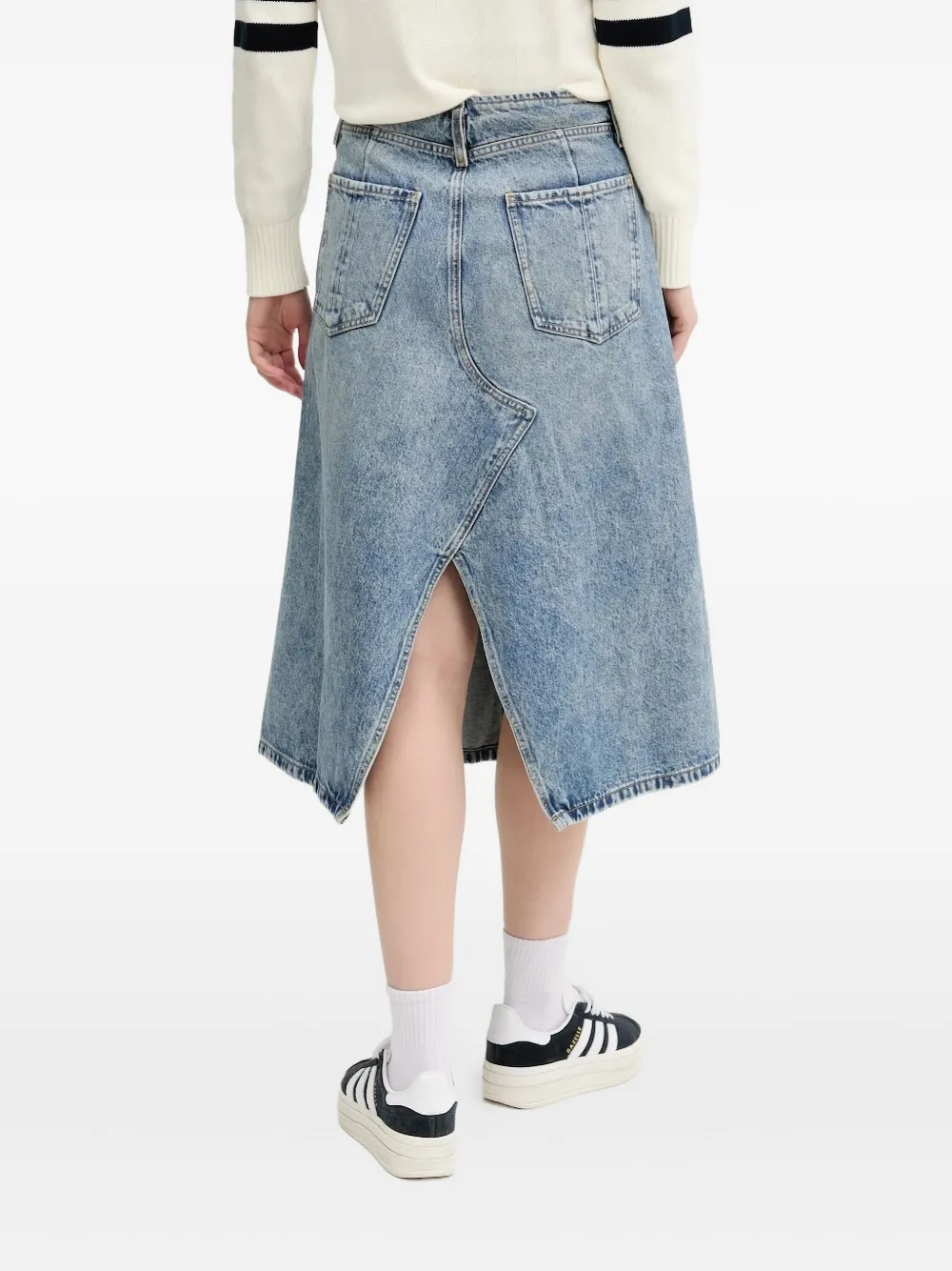 HUGO Denim rok met A-lijn - Blauw