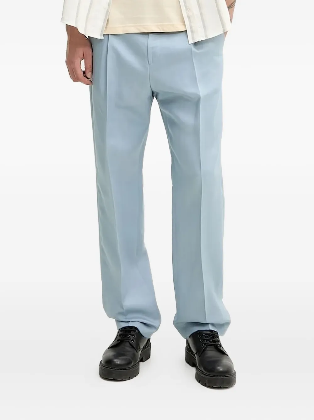 HUGO Broek met geplooide voorkant Blauw