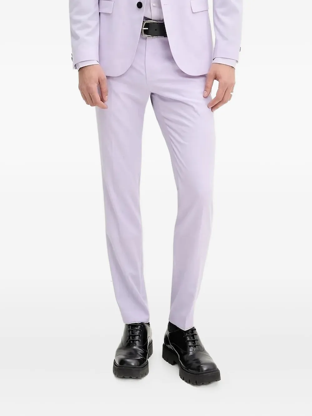 HUGO flat-front tailored trousers Paars