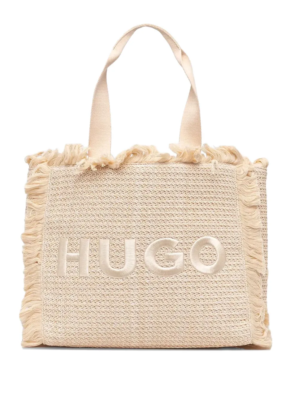 logo-embroidered tote bag