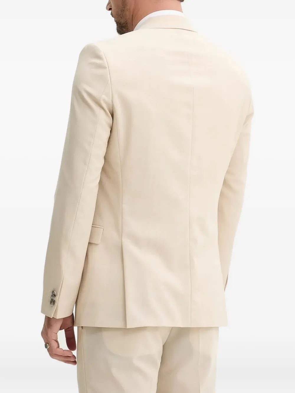 HUGO buttoned single-breasted suit Beige