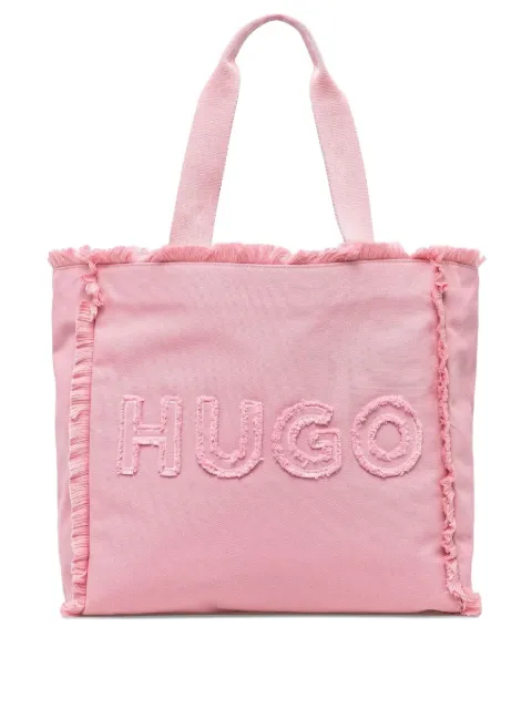 HUGO sac cabas à logo brodé