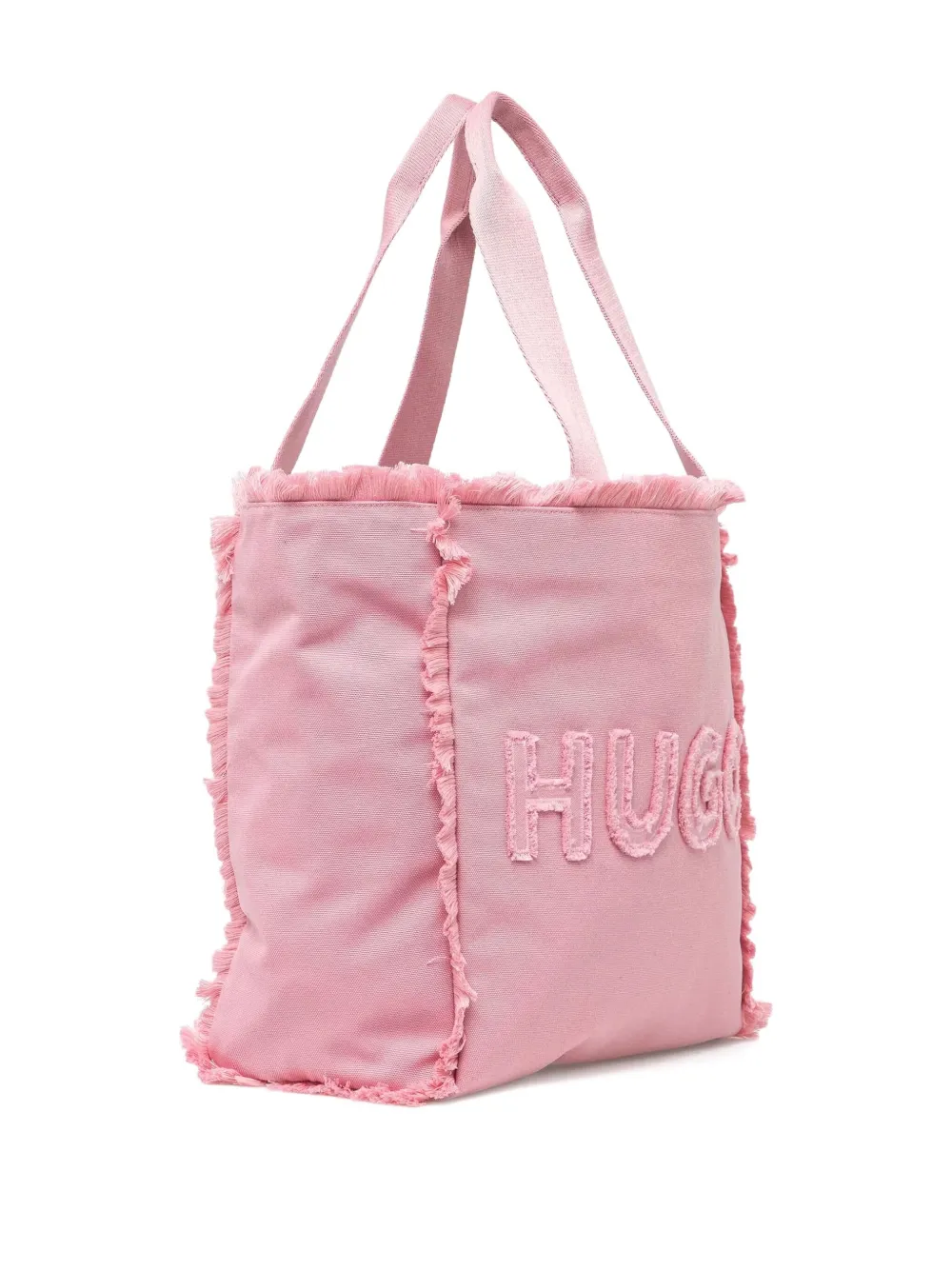 HUGO Shopper met geborduurd logo - Roze