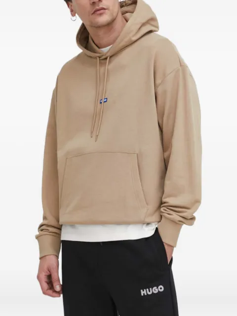 HUGO logo-patch hoodie