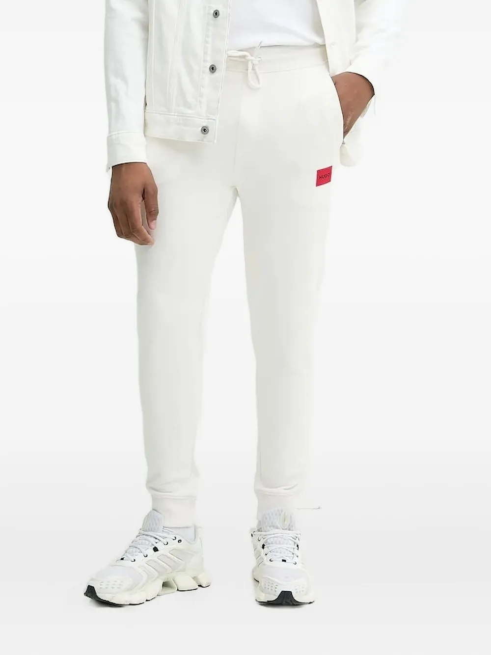 HUGO Joggingbroek met logopatch Wit