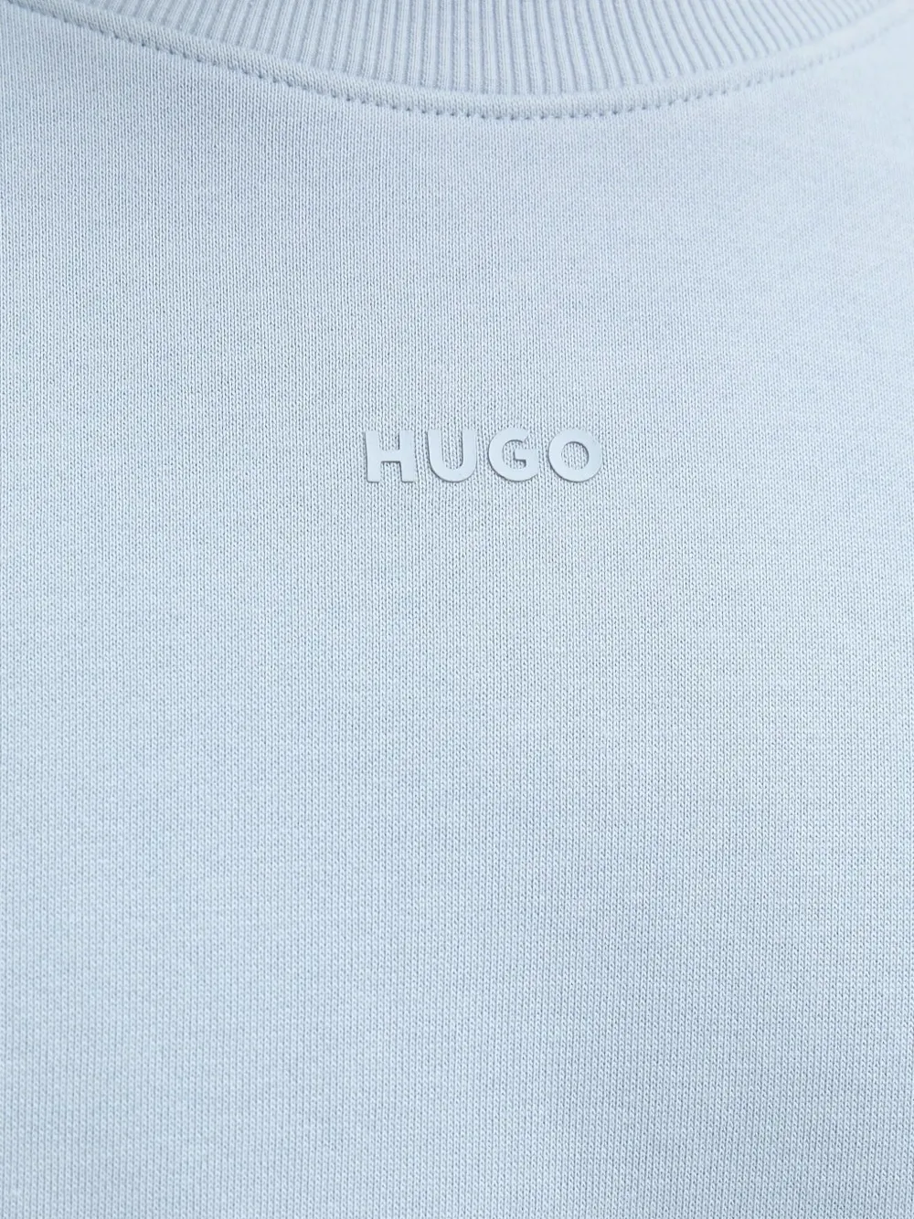 HUGO Katoenen sweater met logoprint Blauw