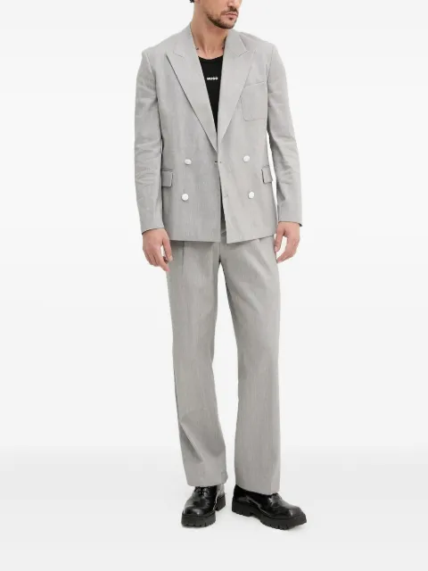 HUGO textured double-breasted suit