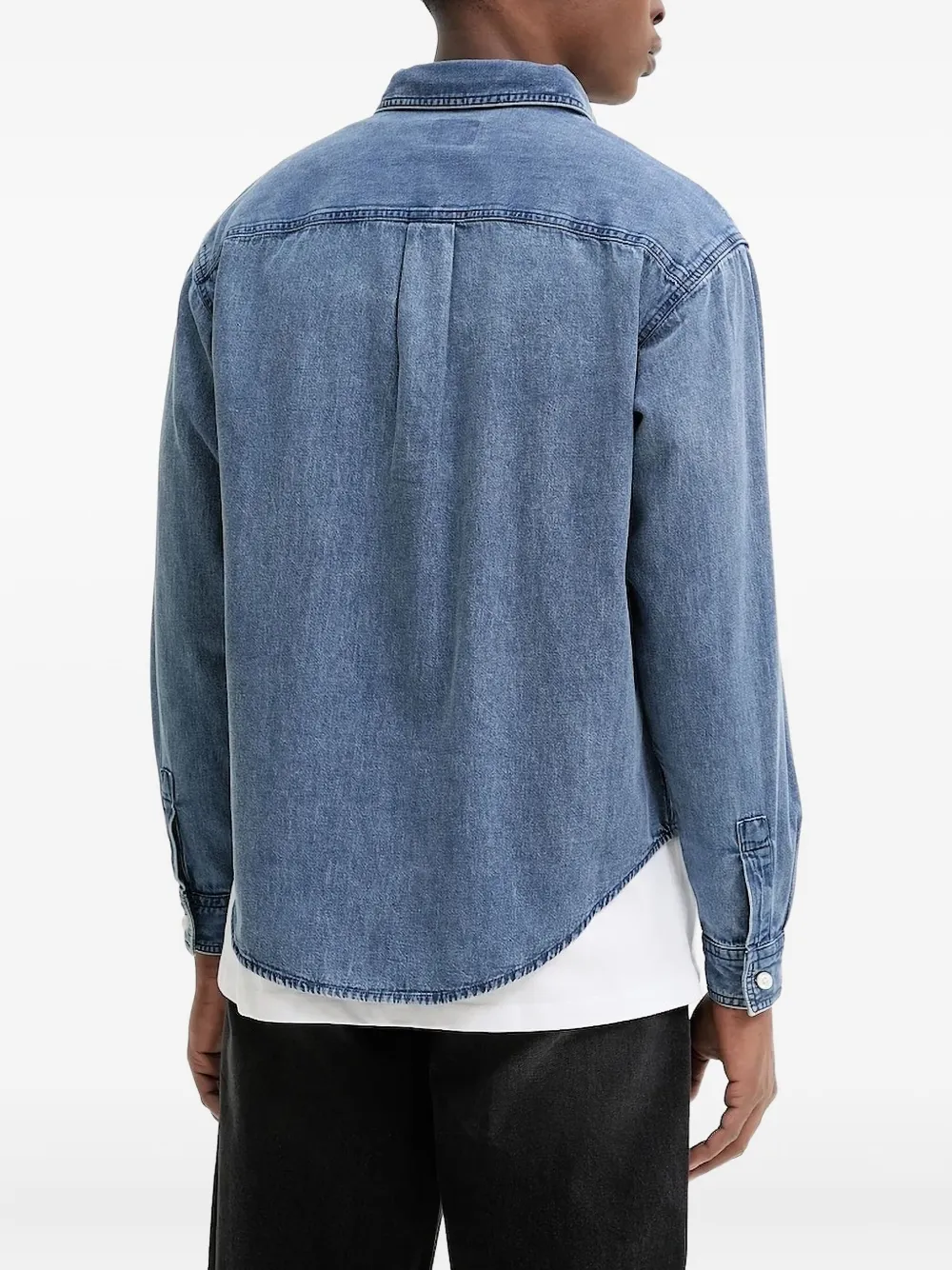 HUGO double-pockets denim shirt - Blauw