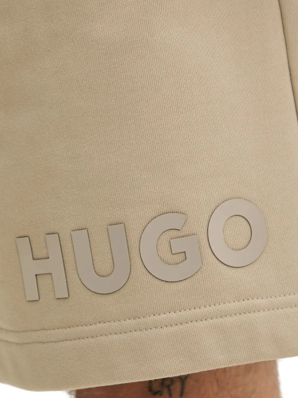 HUGO Trainingsshorts met logo Beige