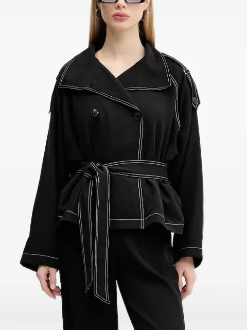 HUGO belted double-breasted coat