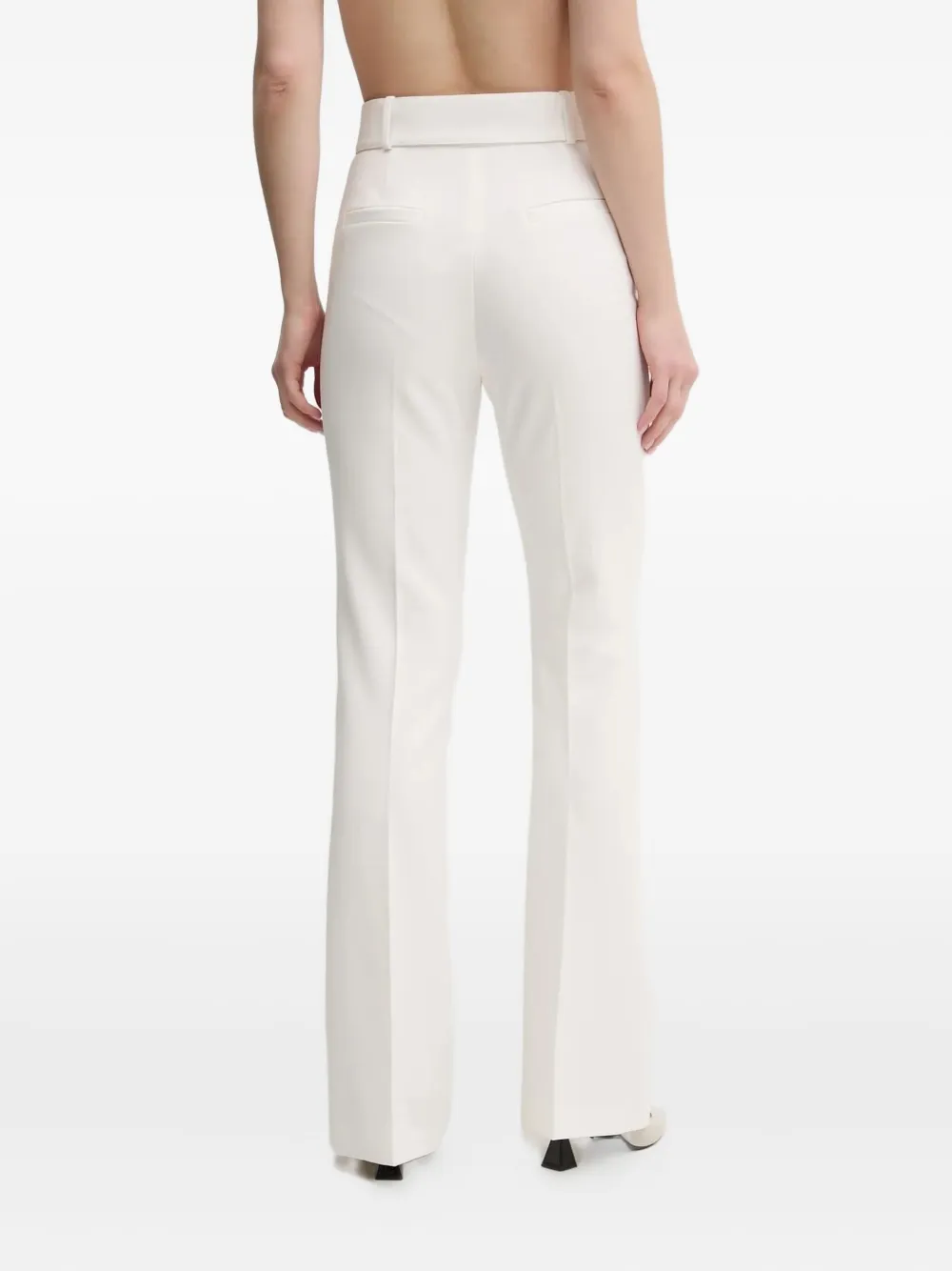 HUGO Flared broek met ceintuur - Wit