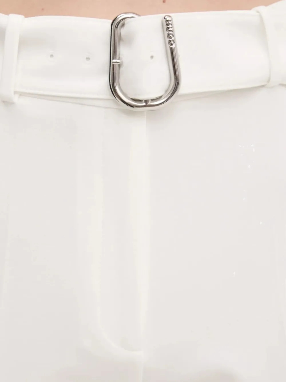 HUGO Flared broek met ceintuur Wit