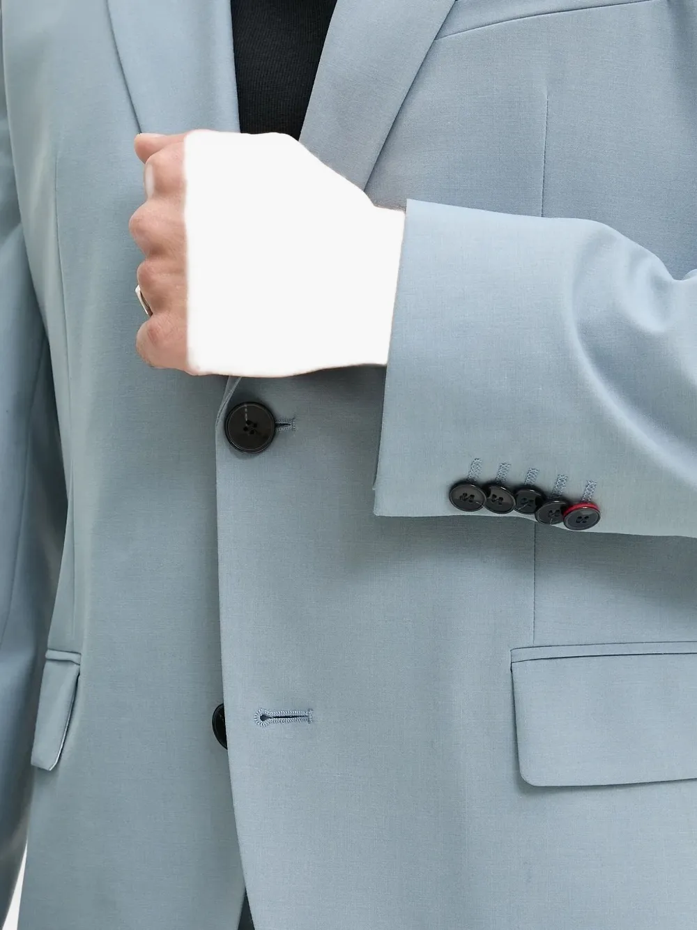 HUGO Blazer met enkele rij knopen en revers Blauw