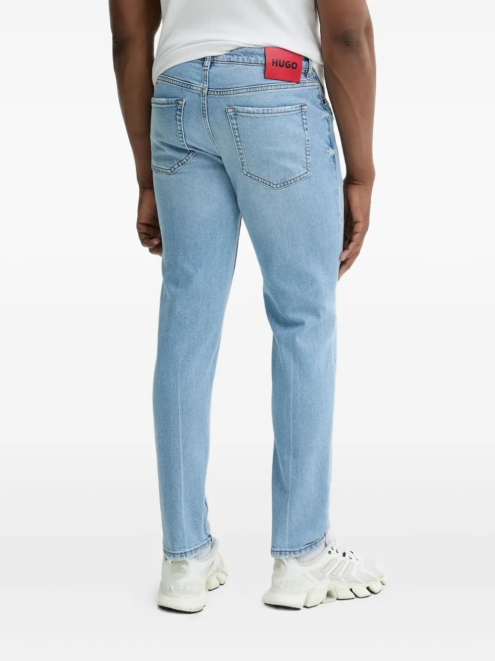 HUGO logo-patch jeans - Blauw