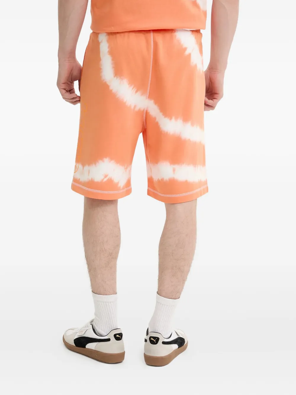 HUGO Trainingsshorts met logoprint Oranje