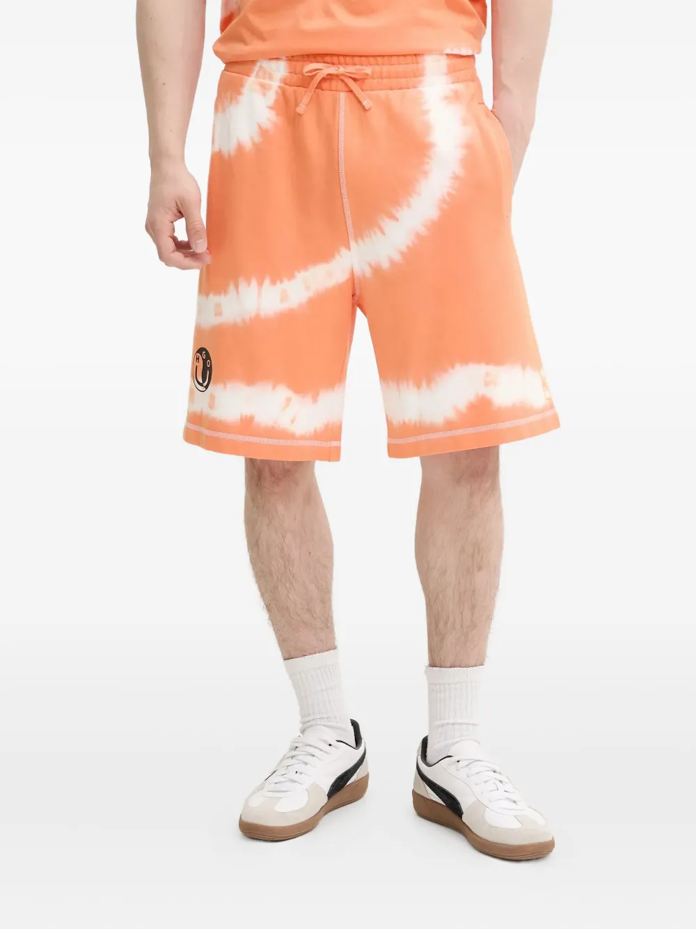 HUGO Trainingsshorts met logoprint Oranje