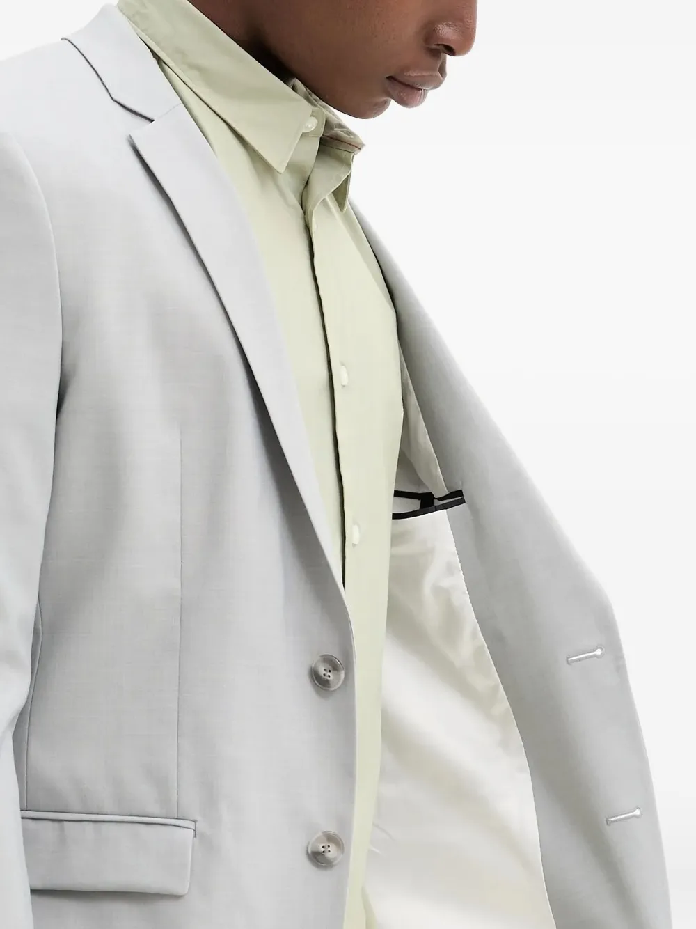 HUGO welt-pockets single-breasted suit Grijs