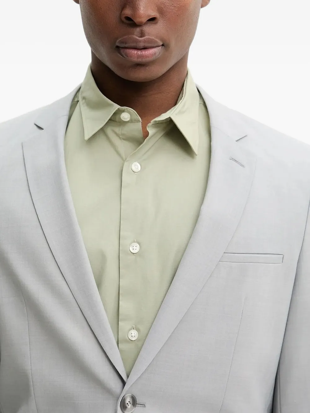 HUGO welt-pockets single-breasted suit Grijs